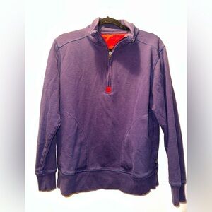 TomboyX men’s navy quarter zip sweatshirt